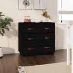 vidaXL Servanta, negru, 80x40x75 cm, lemn masiv de pin GartenMobel Dekor (820111) Comoda