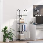 vidaXL Raft pentru carti sonoma gri 40 x 30 x 146 cm Lemn compozit GartenMobel Dekor (879932) Biblioteca