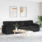 vidaXL Canapea modulara cu perne, negru GartenMobel Dekor (3321089) Canapea