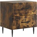 vidaXL Noptiera cu 2 sertare, stejar fumuriu, 43 x 34, 5 x 47, 5 cm (894765)