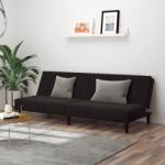 vidaXL Canapea extensibila cu 2 locuri, negru, catifea GartenMobel Dekor (375932) Canapea