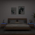 vidaXL Noptiere montate pe perete cu lumini LED, 2 buc. , stejar sonoma GartenMobel Dekor (836831)