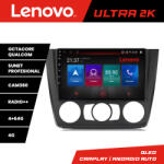 Lenovo Navigatie BMW Seria 1 E87 2007-2011, climatizare manuala, QLED 4GB+64GB (KIT-bmw117-manual+ULTRA-9-4+64)