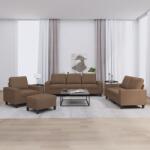 vidaXL Set de canapele, 4 piese, maro, textil GartenMobel Dekor (3201877) Canapea