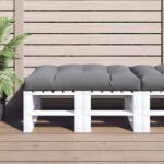 vidaXL Perna pentru paleti, gri, 120x80x12 cm, material textil GartenMobel Dekor (360514)