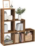 vidaXL Biblioteca/separator, 3 niveluri lemn vechi 99x29x99 cm lemn GartenMobel Dekor (857965) Biblioteca
