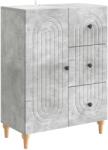 vidaXL Bufet cu sertar Gri Beton 66 x 34, 5 x 90 cm Lemn prelucrat GartenMobel Dekor (894168) Comoda
