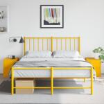 vidaXL Noptiere, 2 buc. , galben mustar, 34, 5x39x44 cm, otel GartenMobel Dekor (841614)