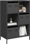 vidaXL Dulap înalt, negru, 68x39x103, 5 cm, otel GartenMobel Dekor (851406) Comoda