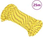 vidaXL Franghie de barca, galben, 4 mm, 25 m, polipropilena GartenMobel Dekor (152592)