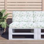 vidaXL Perne de paleti, 2 buc. , model cu frunze, textil GartenMobel Dekor (360707)