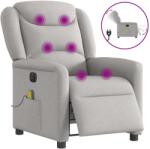 vidaXL Scaun reclinabil electric pentru masaj Cloud Grey Fabric GartenMobel Dekor (3303193)