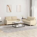 vidaXL Set de canapele cu perne, 2 piese, crem, textil GartenMobel Dekor (3201276) Canapea