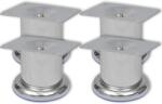 vidaXL Picioare rotunde de canapea din crom 60 mm, 4 buc. GartenMobel Dekor (242157)
