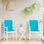 vidaXL Perne pentru scaune cu spatar mic, 2 buc. , turcoaz, textil GartenMobel Dekor (361337)