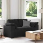 vidaXL Canapea loveseat neagra 160x77x82 cm catifea GartenMobel Dekor (4105262) Canapea