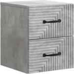 vidaXL Noptiera suspendata gri beton cu 2 sertare, 34, 5 x 33 x 40 cm (898641)
