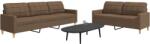 vidaXL Set de canapele, 2 piese, maro, textil GartenMobel Dekor (3278322) Canapea