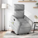 vidaXL Fotoliu electric masaj rabatabil cu ridicare, gri închis textil GartenMobel Dekor (3206726)