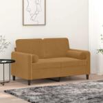 vidaXL Perne decorative, 2 buc. , maro, Ø15x50 cm, catifea GartenMobel Dekor (349516)