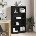 vidaXL Biblioteca cu 4 etaje Stejar negru 80x24x143 cm Lemn prelucrat GartenMobel Dekor (862002) Biblioteca
