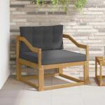 vidaXL Canapea Medie pentru Exterior Poliester Alb GartenMobel Dekor (3439026) Canapea
