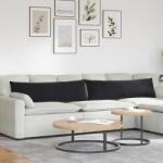 vidaXL Perne pentru canapea 2 pcs Negru 145 x 40 cm GartenMobel Dekor (42013848)