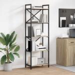 vidaXL Raft pentru carti Stejar Sonoma 56 x 34 x 171 cm Lemn compozit GartenMobel Dekor (883863) Biblioteca