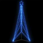 vidaXL Pom de Craciun LED 363 LED-uri Albastru 182 cm GartenMobel Dekor (4016410)