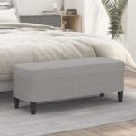 vidaXL Banca, gri deschis, 100x35x41 cm, textil GartenMobel Dekor (349407)