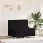 vidaXL Unitate Sofa Modulara Fara Brate 2 pcs Negru 55 x 74 x 82 cm GartenMobel Dekor (3399750) Canapea