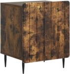 vidaXL Noptiera din lemn prelucrat, stejar fumuriu, 43x34, 5x52 cm, stil vintage (894345)