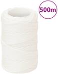 vidaXL Franghie de barca, alb complet, 2 mm, 500 m, polipropilena GartenMobel Dekor (152533)