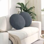 vidaXL Perne de Sezut 2 pcs Gri închis Ø 40 x 13 cm Catifea GartenMobel Dekor (42014175)