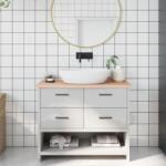 vidaXL Blat de baie, 100x30x2 cm, lemn masiv netratat GartenMobel Dekor (3156029)