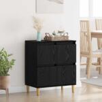 vidaXL Bufet Stejar Negru 60 x 35 x 70 cm Lemn compozit GartenMobel Dekor (881265) Comoda