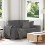vidaXL Canapea lovesea gri închis 160x77x82 cm tesatura velur GartenMobel Dekor (4105194) Canapea