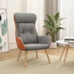 vidaXL Scaun de relaxare, gri deschis, textil si PVC GartenMobel Dekor (341301)