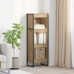 vidaXL Dulap pentru carti Stejar artizanal 80 x 30 x 155 cm GartenMobel Dekor (886371) Biblioteca