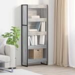 vidaXL Dulap pentru carti Gri Sonoma 80 x 30 x 155 cm Lemn compozit GartenMobel Dekor (886399) Biblioteca