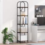 vidaXL Raft pentru carti Stejar afumat 40 x 30 x 183 cm Lemn compozit GartenMobel Dekor (879871) Biblioteca