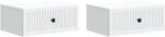 vidaXL Set 2 noptiere albe cu sertar, 49 x 34, 5 x 20 cm, lemn prelucrat (897936)