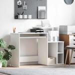 vidaXL Birou cu depozitare Alb 120.5 x 44 x 88.5 cm Lemn compozit GartenMobel Dekor (869474)