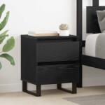 vidaXL Noptiera stejar negru 40x35x50 cm cu 2 sertare, lemn compozit (881918)