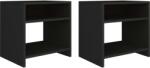 vidaXL Noptiere, 2 buc. , negru, 40 x 30 x 40 cm, PAL GartenMobel Dekor (800012)