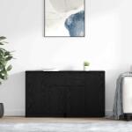 vidaXL Bufeturi 2 pcs Stejar Negru 60 x 30 x 70 cm Lemn compozit GartenMobel Dekor (3415600) Comoda