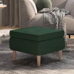 vidaXL Scaun cu picioare din lemn, verde închis, material textil GartenMobel Dekor (329452)