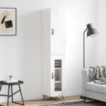 vidaXL Dulap înalt, alb extralucios, 34, 5x34x180 cm, lemn prelucrat GartenMobel Dekor (3199019) Comoda