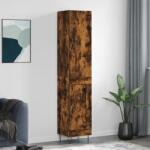 vidaXL Dulap înalt, stejar fumuriu, 34, 5x34x180 cm, lemn prelucrat GartenMobel Dekor (3199142) Comoda
