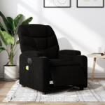 vidaXL Fotoliu electric de masaj rabatabil, negru, textil GartenMobel Dekor (3204586)